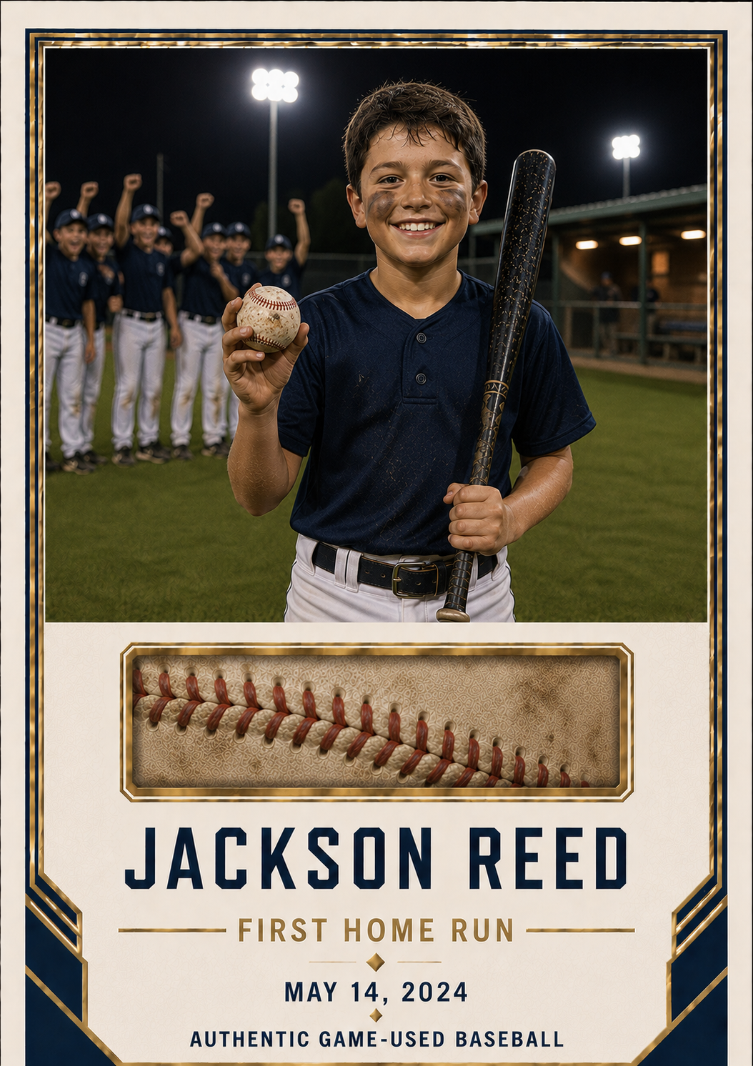 First Home Run memorabilia card
